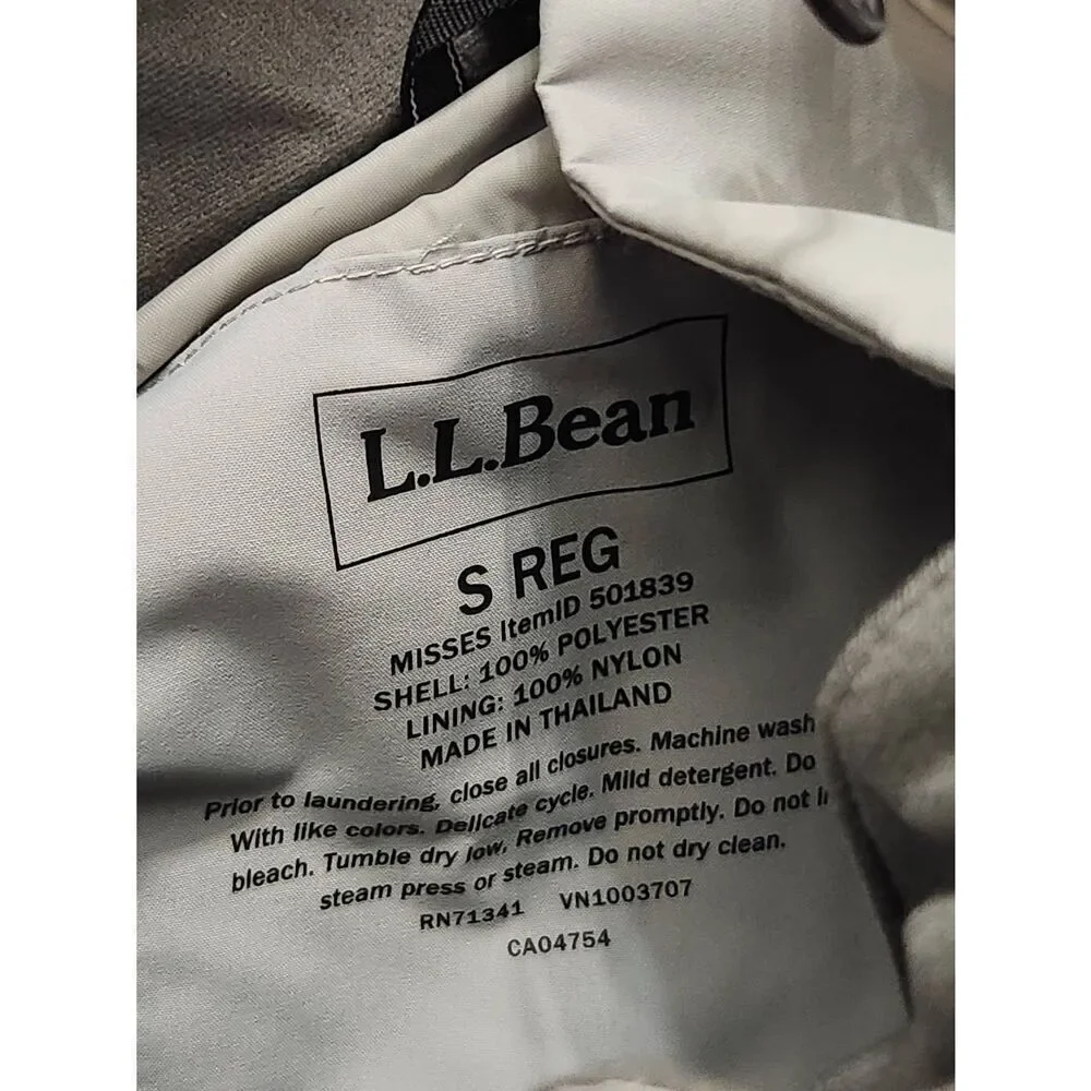 L.L. Bean womens rain/wind coat Nylon shell sz med full zip hooded pockets red - Picture 3 of 9
